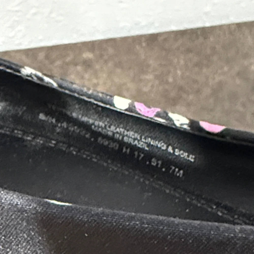 Tory Burch Rosalind Black‎ Floral Print Pointed Toe Flats Size 7M